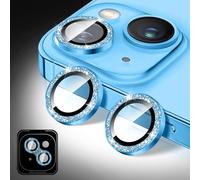 Kucheed Protector de Lente de Cámara con Brillantina para iPhone 17 Air, Cubierta de Cámara de Cristal Moderada 9H, Anillos Metálicos Individuales de Alineación Automática