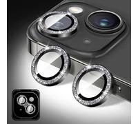 Kucheed Protector de Lente de Cámara con Brillantina para iPhone 17 Air, Cubierta de Cámara de Cristal Moderada 9H, Anillos Metálicos Individuales de Alineación Automática