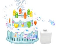 Kuchenförmige Automatische Seifenblasenmaschine - Elektrisches Spielzeug Mit Licht Und Musik | Tragbares Seifenblasen Maker Gebläse | Für Mädchen Geburtstag Party Hochzeit Hinterhof Garten Somm