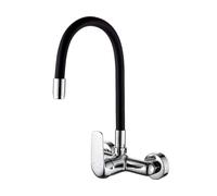Kuchinox Elza grifo de cocina a pared cromo-negro BKE781D