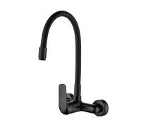 Kuchinox Elza grifo de cocina a pared negro BKEB81D
