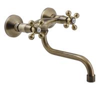 Elegante Tipo 'S' Latón Antiguo Baño Grifo Cocina Antiguo Cabezas Retro