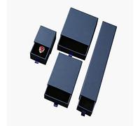 KUCOCOSNEH Caja de regalo Cajas de regalo fáciles de montar rectángulo caja de regalo con tapa, cajas de regalo, caja de cajones de almacenamiento de joyas, 4 piezas azul