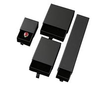 KUCOCOSNEH Caja de regalo Cajas de regalo fáciles de montar rectángulo caja de regalo con tapa, cajas de regalo, caja de almacenamiento de joyas, 4 unidades, color negro