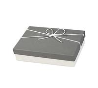 KUCOCOSNEH Caja de regalo de papel Cajas de regalo Caja de regalo Rectángulo Caja de regalo con tapa Cajas de regalo de lujo 2 unids cubierta gris fondo blanco