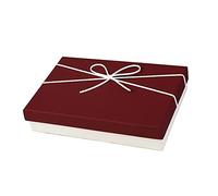 KUCOCOSNEH Caja de regalo de papel Cajas de regalo Caja de regalo Rectángulo Caja de regalo con tapa Cajas de regalo de lujo 2pcs Cubierta roja sobre fondo blanco