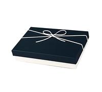 KUCOCOSNEH Cajas de regalo Caja de regalo de papel Cajas de regalo Rectángulo Caja de regalo con tapa Cajas de regalo 2pcs Cubierta azul sobre fondo blanco