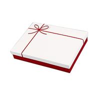 KUCOCOSNEH Cajas de regalo Caja de regalo Rectángulo Caja de regalo con tapa Cajas de regalo de lujo 2 unids cubierta blanca fondo rojo
