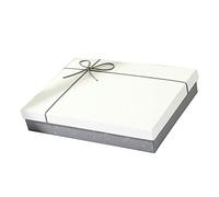 KUCOCOSNEH Cajas de regalo Caja de regalo Rectángulo Caja de regalo con tapa Cajas de regalo de lujo 2 unids cubierta blanca y fondo gris