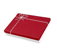 KUCOCOSNEH Cajas de regalo Caja de regalo Rectángulo Caja de regalo con tapa Cajas de regalo de lujo 2pcs Cubierta roja sobre fondo blanco