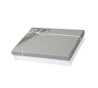 KUCOCOSNEH Cajas de regalo Caja de regalo Rectángulo Caja de regalo con tapa Cajas de regalo de lujo 2 unids cubierta gris fondo blanco