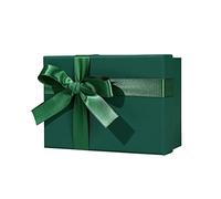 KUCOCOSNEH Cajas de regalo para regalos Cajas de regalo Rectángulo Caja de regalo con tapa Cajas de regalo Cinta de arco para cumpleaños 3pcs Green-L