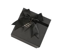 KUCOCOSNEH Cajas de regalo para regalos Cajas de regalo Rectángulo Caja de regalo con tapa Cajas de regalo para cumpleaños Cinta de arco 3 piezas Negro-M