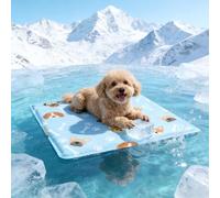 kudmwcc Alfombra Refrescante para Perros 50x40 cm, Colchón de Enfriamiento para Mascotas en Días Calurosos, Manta Fresca para Gatos y Perros, Lavable y Portátil para Casa, Viajes o Coche