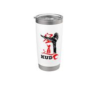 Kudo Martial Arts Japón Símbolo Divertido Diseño Gráfico Vaso térmico de acero inoxidable de doble pared