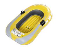 Kudoo Bote Inflable de PVC, Barco de Pesca Inflable para Una Sola Persona, Barco Flotante de Lago con Dos Soportes de Paleta y Válvula Doble Summer Pool Party Lounge Balsa Decoraciones Juguetes