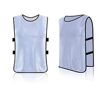 Kudoo Petos de Entrenamiento para Fútbol - Juego de 12 Piezas - Petos de Fútbol Camisetas/Baberos Chaleco de Entrenamiento - Petos Deportivos para Niños, Jóvenes y Adultos(32 * 23 * 10cm-Blanco)