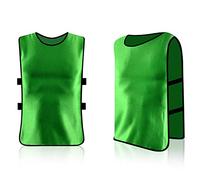 Kudoo Petos de Entrenamiento para Fútbol - Juego de 12 Piezas - Petos de Fútbol Camisetas/Baberos Chaleco de Entrenamiento - Petos Deportivos para Niños, Jóvenes y Adultos(32 * 23 * 10cm-Verde)