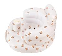 Kudoo Silla para Comer para Bebés, Sofá Inflable de PVC para Bebés de Fácil Alimentación, Protección de la Cintura Portátil Multifuncional para la Protección de la(Patrón de Oso de Amor [Spot])