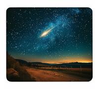 KUEAJIOU Gaming Alfombrilla de Ratón para Bordes Cosidos, Azul Alfombrilla Ratón Pequeña 200x180mm con Base de Goma Natural Antideslizante para Jugadores/Oficina/Hogar Regalo, Cielo Estrellado 3-1833