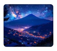 KUEAJIOU Gaming Alfombrilla de Ratón para Bordes Cosidos, Azul Alfombrilla Ratón Pequeña 270x220mm con Base de Goma Natural Antideslizante para Jugadores/Oficina/Hogar Regalo, Cielo Estrellado 6-5558