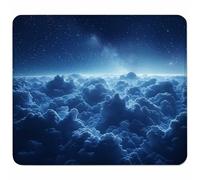 KUEAJIOU Gaming Alfombrilla de Ratón para Bordes Cosidos, Azul Alfombrilla Ratón Pequeña 340x280mm con Base de Goma Natural Antideslizante para Jugadores/Oficina/Hogar Regalo, Cielo Estrellado 7-7625