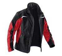 Kübler 12417322 - 9955 - 3 x l - Chaqueta Softshell Impermeable Cazadora, NegroMedio Rojo, 3 x l