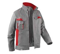'KÜBLER - Chaqueta de trabajo "Image Dress New Diseño, 1 pieza, 28, color gris/mittelrot, 13453411 - 9555 - 28