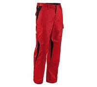KÜBLER Workwear Kübler Image Dress Pantalones de trabajo para hombre, color rojo, talla 44, de algodón reforzado, pantalones de trabajo con bolsillos para las rodillas según EN 14404, pantalones de