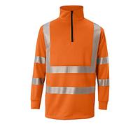 KÜBLER Workwear Sudadera Suéter con Cremallera Reflectiq PPE 2 de Alta Visibilidad Unisex Adulto