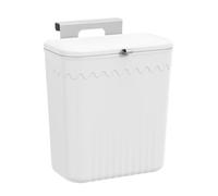 Küchen Hänge Mülleimer Mit Deckel, Kompakter Abfallbehälter Für Schrank Tür Montage Ohne Bohren, Geruchsdichter Müllcontainer Lebensmittelreste, Praktischer Trash Bin Küche Bad Wohnzimmer Büro Haushal