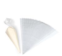 KÜCHENPROFI Bake - Juego de mangas pasteleras desechables (10 unidades, plástico de alta calidad, ideal para crema, helado, con adaptador profesional de cocina y boquillas)