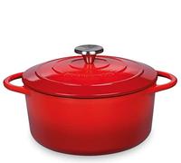 Küchenprofi Cacerola redonda de 24 cm, color rojo Provenza, hierro fundido, 24 cm