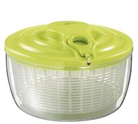 Küchenprofi Centrifugador de ensalada Wave con cuerda, ensaladera con tapa y cesta, desmontable para facilitar la limpieza, plástico de alta calidad, capacidad 3,25 L, diámetro de 24 cm, color verde