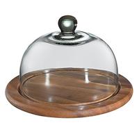 Küchenprofi con tapa para quesos madera de acacia con cubierta de cristal de diámetro 30 cm