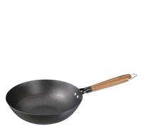 Küchenprofi COUNTRY - Sartén wok (28 cm de diámetro, apta para inducción, hierro fundido esmaltado, con mango de madera, revestimiento antiadherente, 28 cm, hierro fundido)