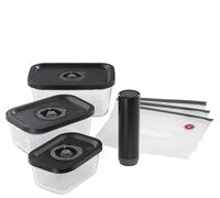 KÜCHENPROFI EasyFresh Juego de vacío | 7 piezas | 1 x bomba de vacío eléctrica, 1 x lata de vacío S, M y L, 3 x bolsas de vacío de 22 x 21 cm | vidrio de borosilicato, plástico de alta calidad |