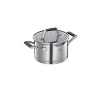 KÜCHENPROFI Olla 16cm/1,7l BOLOGNA Acero inoxidable/Negro plata