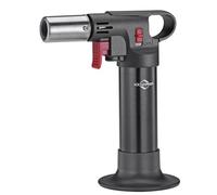 Küchenprofi Quemador de flambeo clásico para cocina, tamaño de llama ajustable, función de bloqueo, recargable con butano, quemador de gas con cartucho, quemador de gas, quemador de cocina