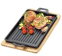 Küchenprofi Plato para parrilla y servir 32 x 22 x 3,5 cm Hierro fundido Negro