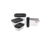 KÜCHENPROFI Set de inicio al vacío de 7 piezas EASYFRESH Vidrio/Negro negro