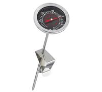 Küchenprofi Termómetro de acero inoxidable para freír con práctico clip, termómetro de cocina, termómetro para barbacoa, termómetro analógico para carne, escala de 0 - 300 °C, lectura en °C y °F, 21,2