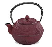 Küchenprofi Tetera YASMIN de TEA | Rojo | Hierro fundido esmaltado | 800 ml (6 tazas) | Filtro de acero inoxidable integrado | Diseño Asiático | Material duradero