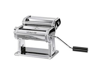Küchenprofi Vital - Máquina manual de pasta para 7 fuerzas de masa, hecha de acero inoxidable, placas de lasaña, tallarines y más, incluye cortador de pasta, 3 accesorios, motor se vende por separado