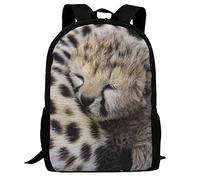 KUEhhhr Bigfoot Believe with UFO and Aliens Art Mochila, ligera, escuela, universidad, casual, estudiantes, viajes, laptop, mochila de día, 17 pulgadas, Lindo leopardo guepardo bebé, One Size