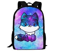 KUEhhhr Bigfoot Believe with UFO and Aliens Art Mochila, ligera, escuela, universidad, casual, estudiantes, viajes, laptop, mochila de día, 17 pulgadas, Patrón Galaxy Fox, One Size, Mochilas daypack