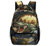 KUEhhhr Historia de la mochila escolar de Castillo medieval, amplio bolsillo principal + 2 bolsillos laterales de malla, Estilo-12, One Size, Mochilas daypack
