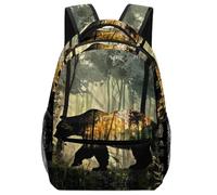 KUEhhhr Historia de la mochila escolar de Castillo medieval, amplio bolsillo principal + 2 bolsillos laterales de malla, Estilo-3, One Size, Mochilas daypack
