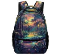 KUEhhhr Historia de la mochila escolar de Castillo medieval, amplio bolsillo principal + 2 bolsillos laterales de malla, Estilo-13, One Size, Mochilas daypack