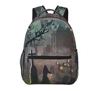 KUEhhhr Mochila escolar con estampado de bandera de México para niños y niñas, mochila casual con correa ajustable para el hombro, Halloween Horror, One Size, Mochilas daypack